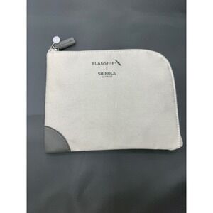 SHINOLA DETROIT x American Airlines Flagship Amenity Pouch Unisex Grey Canvas OS